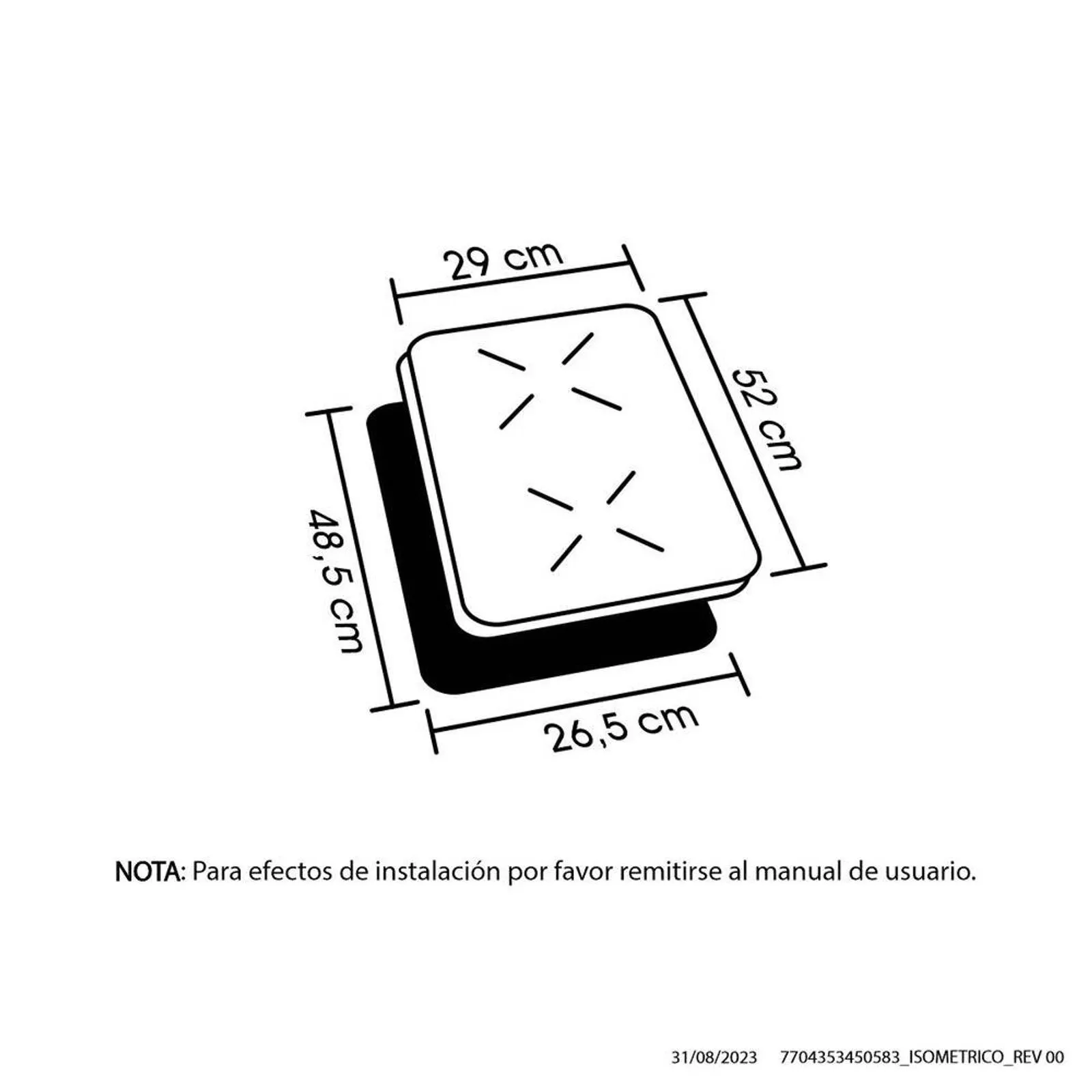 Estufa de empotrar inducción negra 30 cm eléctrica 220v Haceb - Image 5