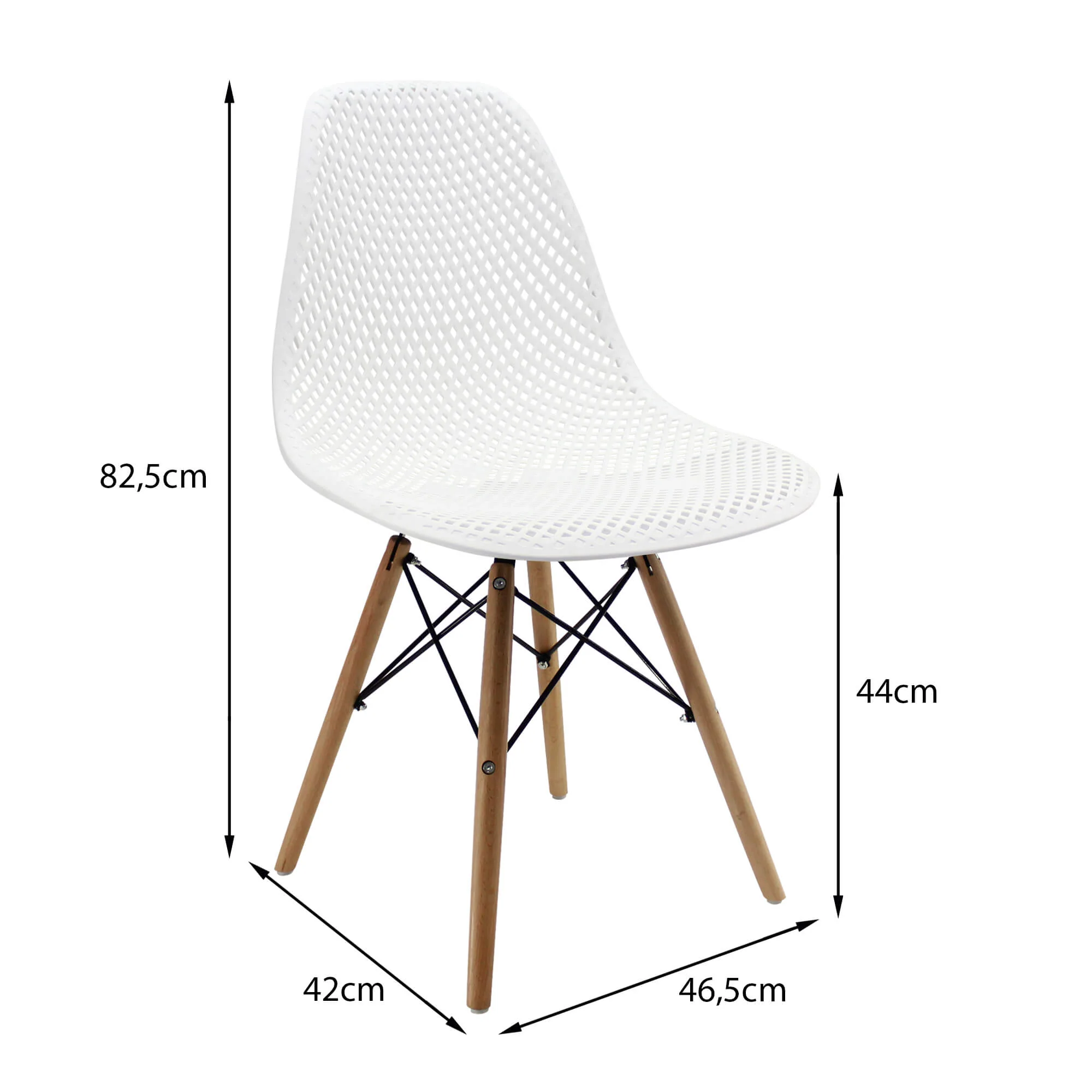 Kit por 2 sillas de comedor tipo Eames color blanco - Image 6
