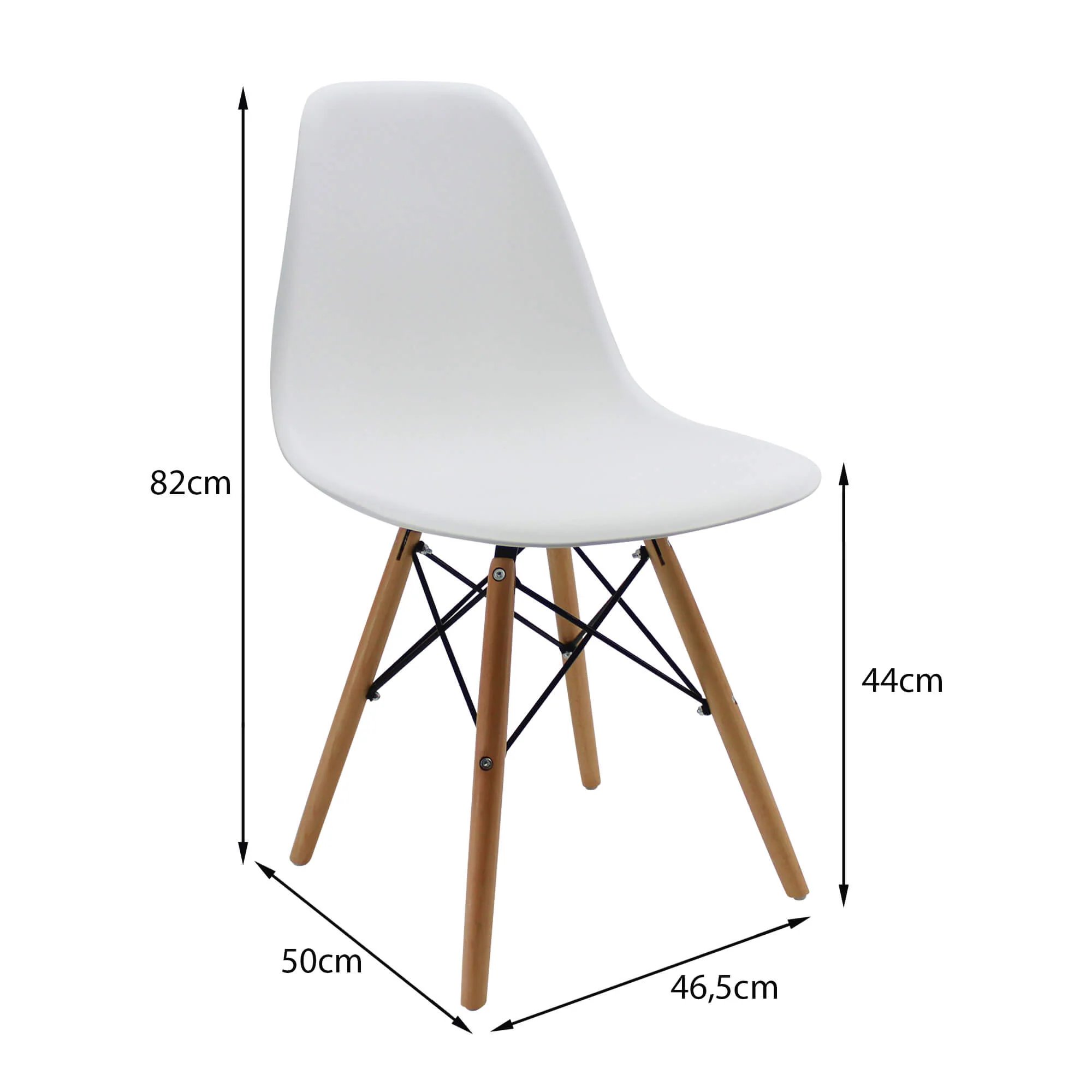 Kit por 2 sillas de comedor DKR tipo Eames color blanco - Image 6