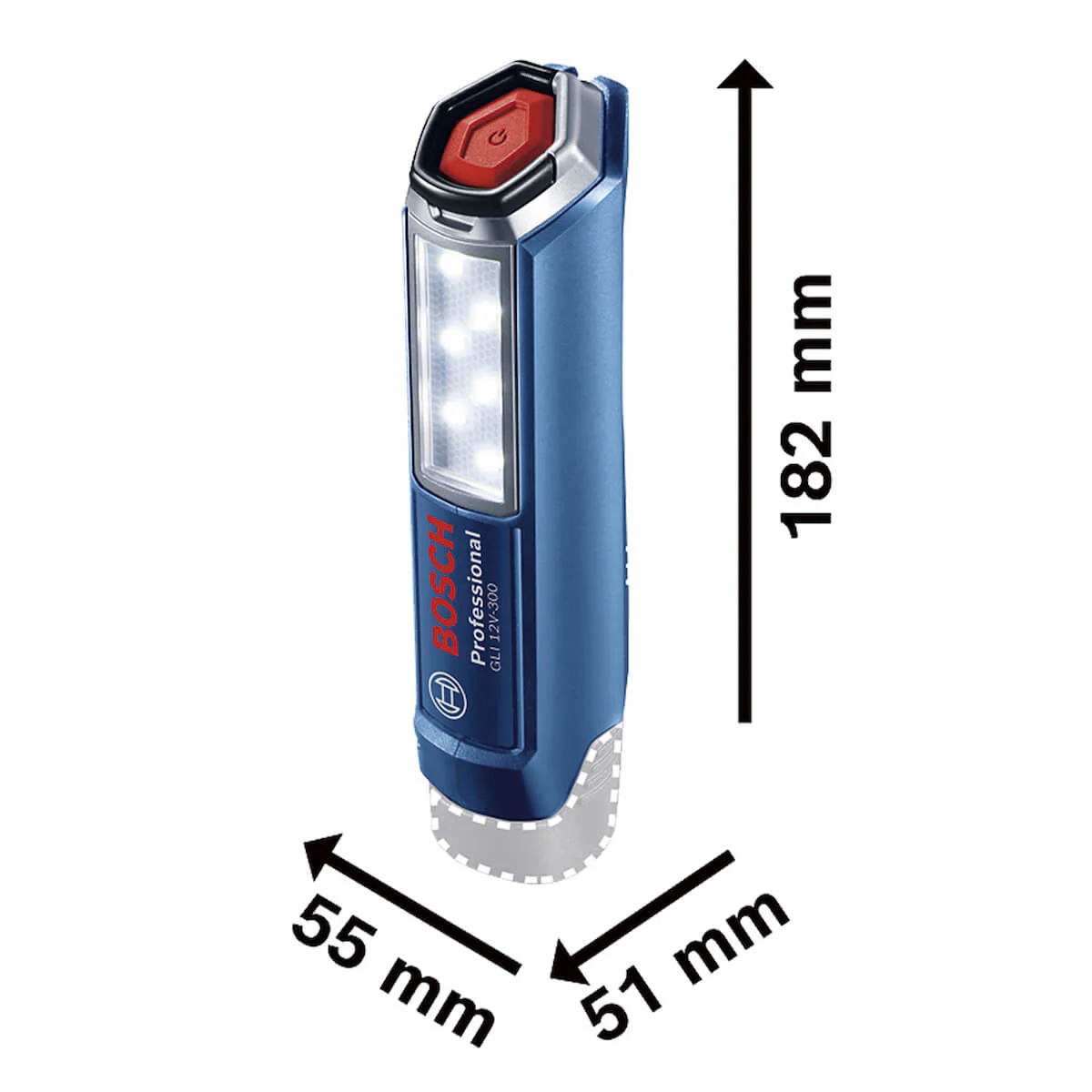 Linterna inalámbrica 12V, 300 Lm GLI 12V-300 Sin Bateria/Sin cargador Bosch - Image 5