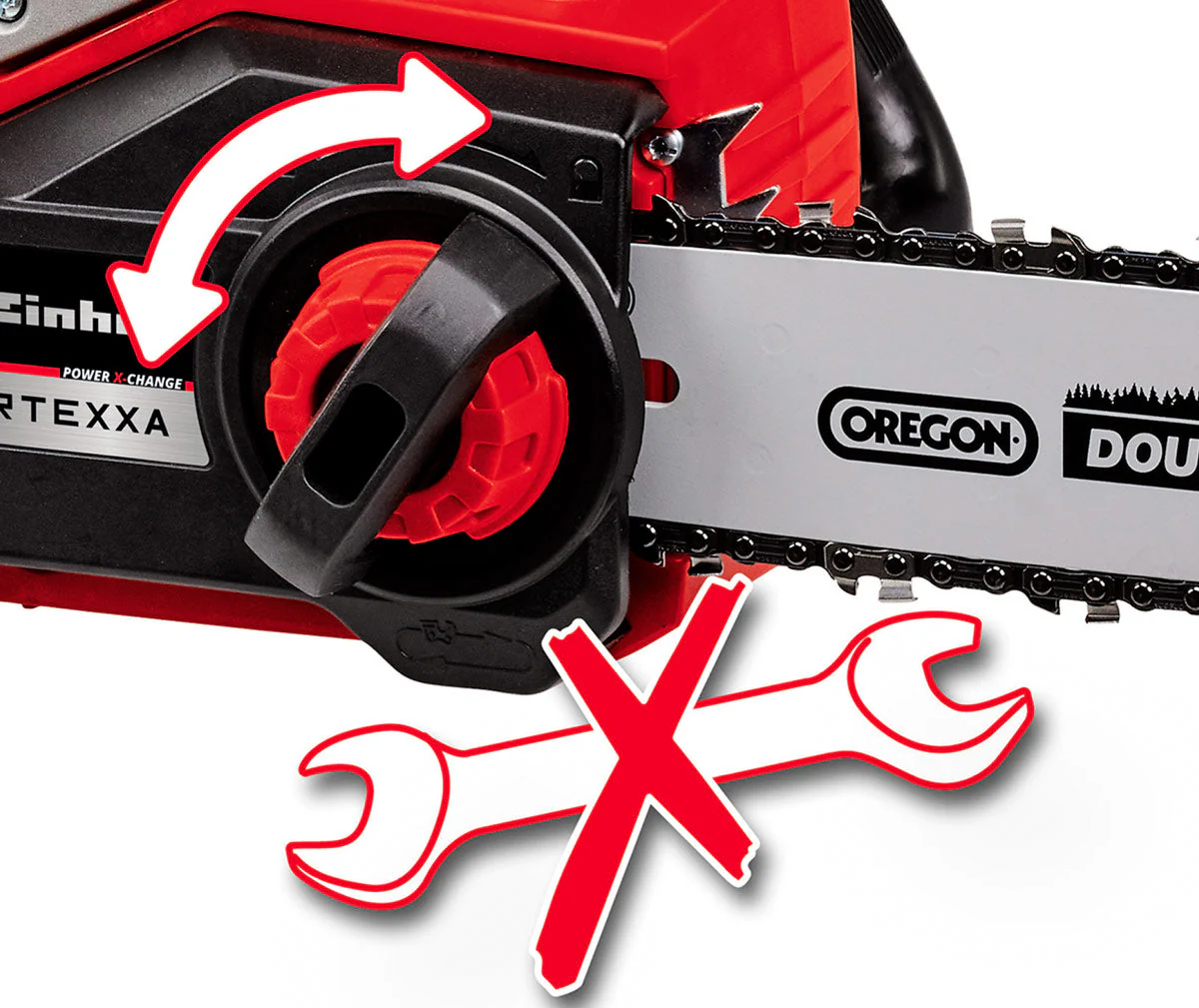 Moto sierra inalámbrica + Cargador y Batería de 4AH Marca Einhell - Image 5