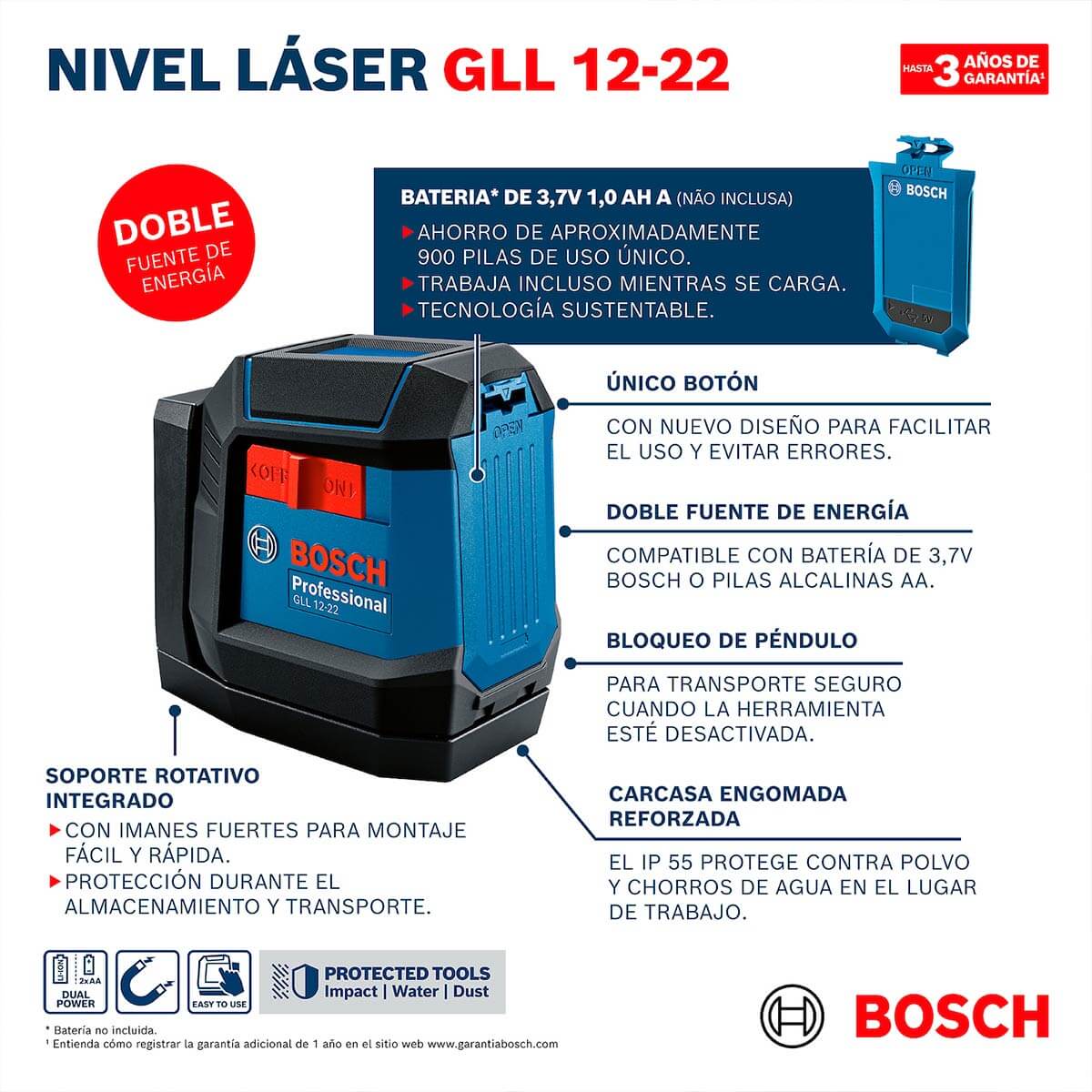 Nivel Láser GLL 12-22 Linea Roja 12 mt Bosch - Image 9