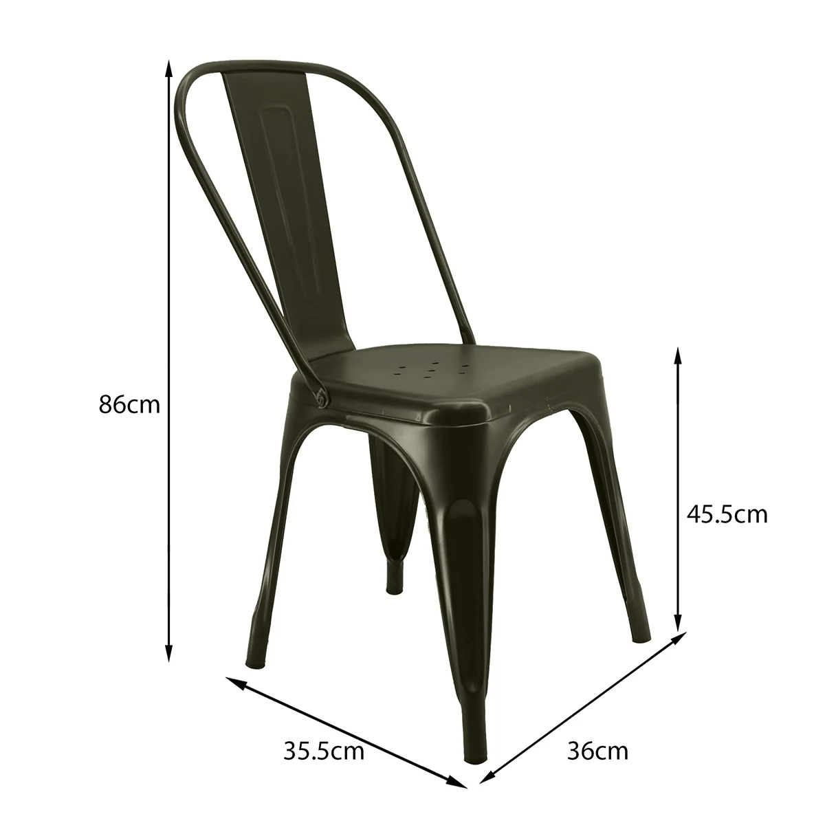 Silla de comedor titan tipo tolix color bronce - Image 5