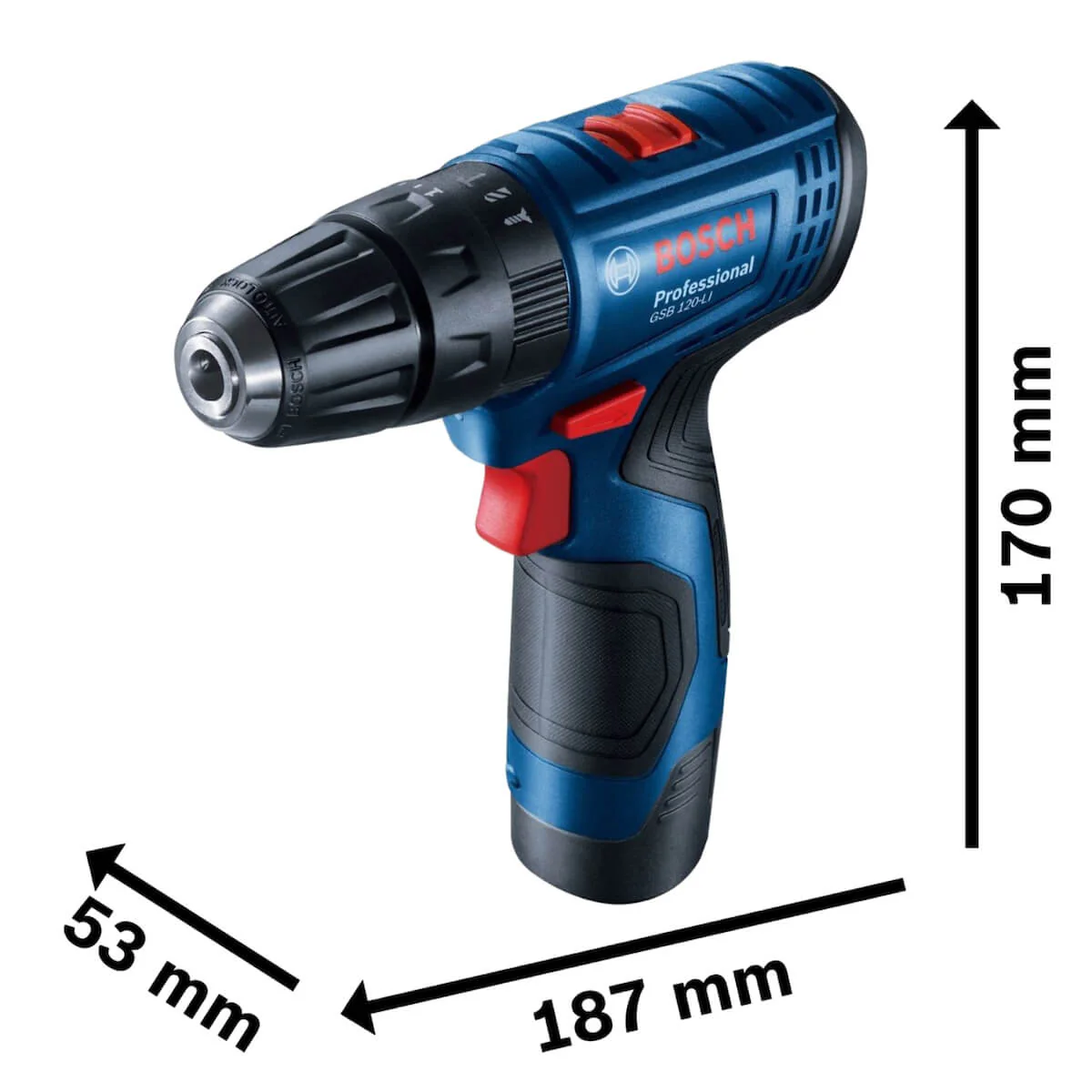 Taladro percutor 3/8" 12V 2 bat + 23 Acc GSB 120-LI Bosch - Image 6