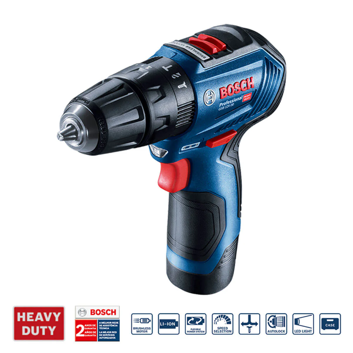 Taladro percutor 3/8" 12V 2Bat Brushless GSB 12V-30 Bosch - Image 7